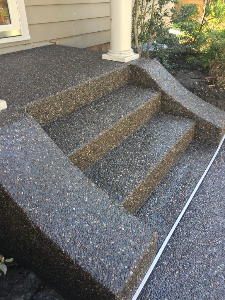 Exposed Aggregate Stairs